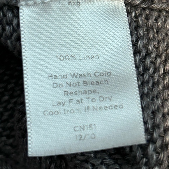 Talbot Grey Linen Knit Boatneck Sweater, size Medium - Picture 6 of 8